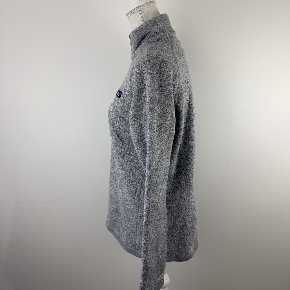 Patagonia Women's Better‎ Sweater 1/4 Zip Fleece Gray Size M Polyester - Picture 3 of 9